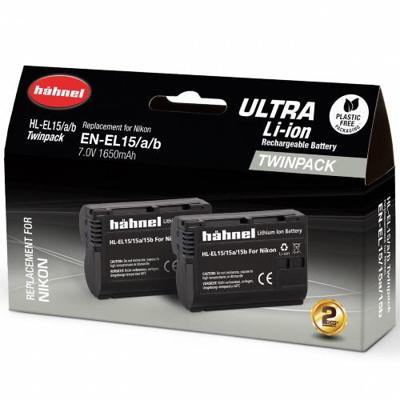 Hahnel HL-EL15A/B Ultra - Nikon EN-EL15A/B Twin Pack