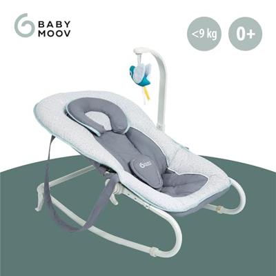 Ligstoel BABYMOOV Graphik met speelboog grijs/blauw