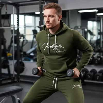 Indigo Denim - Joggingpak Heren - Kaki Groen Indigo Denim - Joggingpak Heren - Kaki Groen