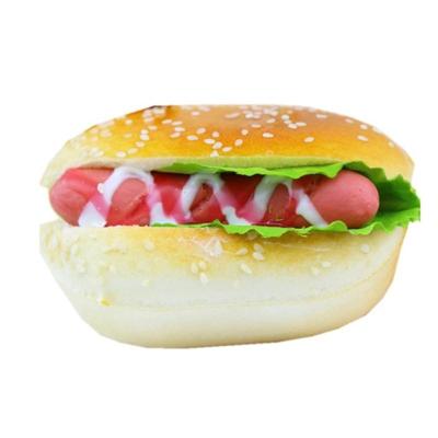 Schattig Hamburger squishy Slow Rising Cream geurende decompressie speelgoed decoratie squeeze kinderen speelgoed (ham worst)