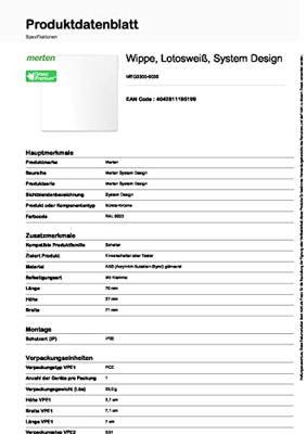Merten MEG3300-6035 Wisselschakelaar Afdekking System Design Wit 1 stuk(s)