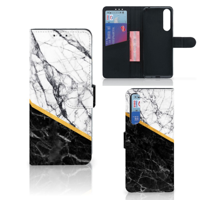 Sony Xperia 1 II | Bookcase | Marmer Wit Zwart - Origineel Cadeau Man - thumbnail