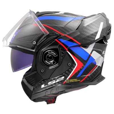 LS2 opklaphelm "ff901 advant x carbon future ii". helmet advant x carb.fut.ii xl bl/wh/blue
