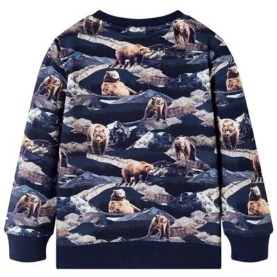 Kindertrui berenprint 104 marineblauw Kindertrui berenprint 104 marineblauw