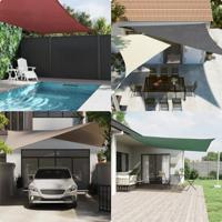 Zonnezeil 2x2x2 m 100% polyester oxford crmekleurig - thumbnail