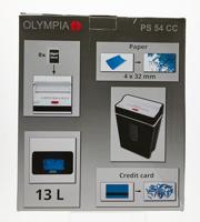 Olympia PS 54 CC Papierversnipperaar 8 vellen Cross cut 4 x 32 mm P-4 13 l - thumbnail