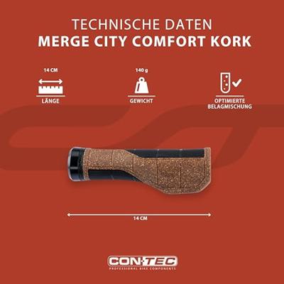 CONTEC handvatten "merge city comfort kork" ct grips merge city comfort cork, 140mm