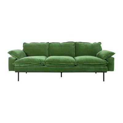 HKliving Retro bank 3-zits Royal Velvet Green