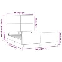 Bedframe zonder matras 140x190 cm fluweel zwart - thumbnail