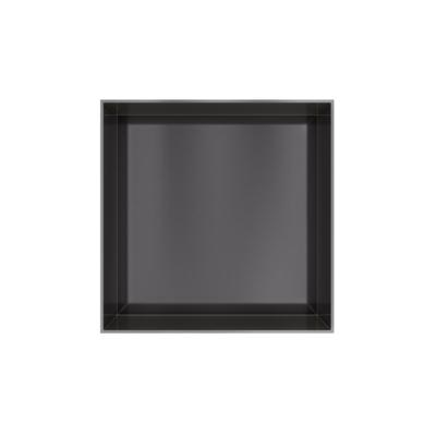 Hotbath &More Inbouwnis - 30 x 30 x 10 cm - Frameless - Geborsteld Zwart PVD