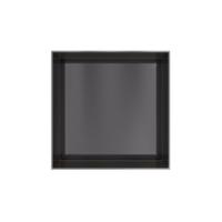 Hotbath &More Inbouwnis - 30 x 30 x 10 cm - Frameless - Geborsteld Zwart PVD - thumbnail