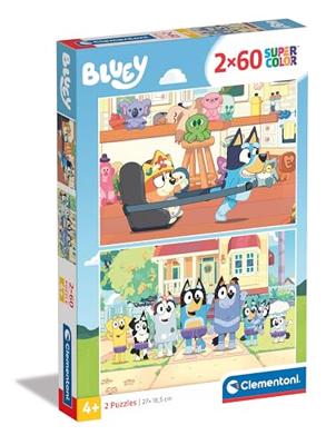 Clementoni legpuzzel super color bluey, 2x60st.