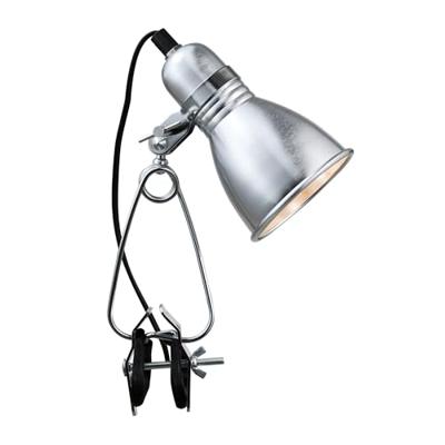 Wandlamp met klem zilver stekker schakelaar Photo Wandlamp met klem zilver stekker schakelaar Photo