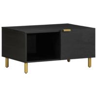 Salontafel 80x50x40 cm bewerkt hout zwart - thumbnail