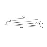 Tiger Veiligheidsgreep Boston Comfort en Safety 45 cm RVS Glans - thumbnail