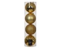 Kerstballen kunststof d14 cm lichtgoud 4 st Decoris - Decoris - thumbnail