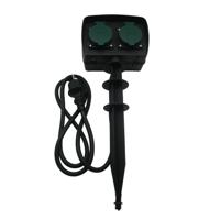 Enzo Stopkontakt dubbel met timer spatwaterdicht spie 5070110 - thumbnail