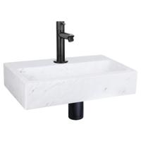 Differnz Flat fonteinset marmer kraan recht mat zwart 38 x 24 x 8 cm - thumbnail