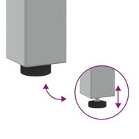 Werkbankset met plank 2 pcs Grijs 200 x 55 x 85 cm Staal - thumbnail