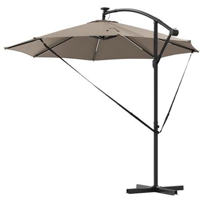 Cantilever Banana Parasol met slot Taupe 294 x 294 x 248 cm Cantilever Banana Parasol met slot Taupe 294 x 294 x 248 cm