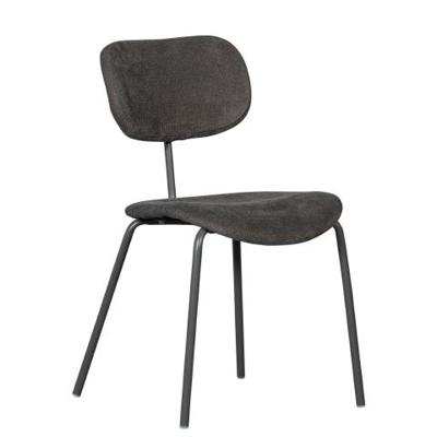 WOOOD Eetkamerstoel 'Link' Chenille, kleur Bruin/Grijs