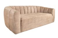 3-zitsbank BABYLON 200cm champagne beige fluweel met sierstiksel - 44511 - thumbnail