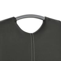 Eetkamerstoelen 43x55x100 cm kunstleer grijs 4 st - thumbnail