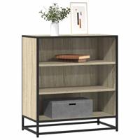 Dressoir 68x35x76 cm bewerkt hout en metaal sonoma eikenkleur - thumbnail