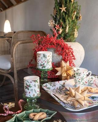 Ambiente Kaars klein Winter greenery wit