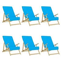 Strandhanddoeken 6 st 400 g/m² 60x135 cm stof turquoise - thumbnail