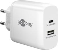 Goobay 65410 oplader voor mobiele apparatuur Hoofdtelefoons, Laptop, Smartwatch Wit AC Binnen - thumbnail