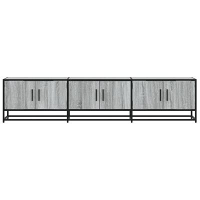 Tv-meubel 180x35x41 cm bewerkt hout grijs sonoma eikenkleurig - thumbnail
