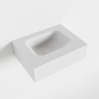 MONDIAZ LEX Talc vrijhangende solid surface wastafel 40cm. Positie wasbak midden - thumbnail