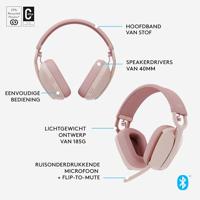 Logitech Zone Vibe 100 Draadloos Roze - thumbnail