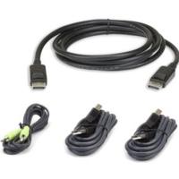 ATEN KVM Aansluitkabel [1x DisplayPort stekker, USB-A 2.0 stekker, Jackplug male 3,5 mm - 1x USB 2.0 bus B, Jackplug male 3,5 mm, DisplayPort stekker] 3.00 m - thumbnail