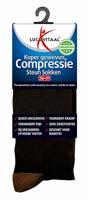 Lucovitaal Koper Geweven Compressie Steun Sokken Zwart 36-41 - thumbnail
