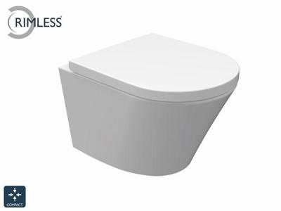 Wiesbaden Vesta junior wandcloset rimless verkort met Vesta Junior toiletzitting softclose en quick release glans wit 32.3451 Wiesbaden Vesta junior wandcloset rimless verkort met Vesta Junior toiletzitting softclose en quick release glans wit 32.3451