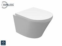 Wiesbaden Vesta junior wandcloset rimless verkort met Vesta Junior toiletzitting softclose en quick release glans wit 32.3451 - thumbnail