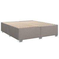 Boxspring met matras stof taupe 200x200 cm - thumbnail