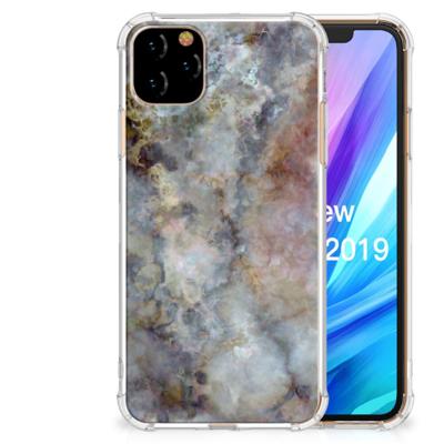 Apple iPhone 11 Pro Max Anti-Shock Hoesje Marmer Grijs Apple iPhone 11 Pro Max Anti-Shock Hoesje Marmer Grijs