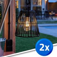 Solar hanglamp firenze op zonne-energie - met filament led lamp - voordeelset 2 stuks - thumbnail