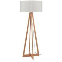 Good&Mojo Vloerlamp 'Everest' Bamboe en Eco linnen, kleur Beige - thumbnail