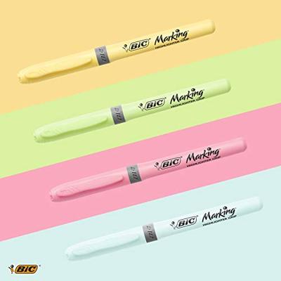 Markeerstift bic grip pastel assorti