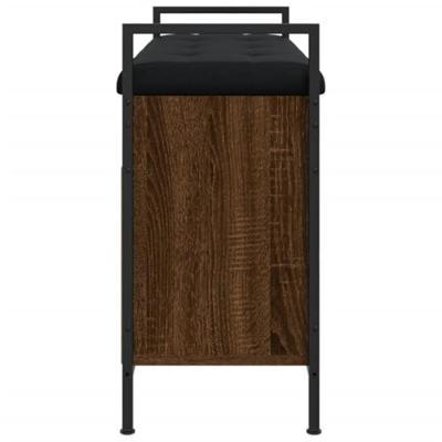 Schoenenbank 85,5x32x57,5 cm bewerkt hout bruineikenkleurig Schoenenbank 85,5x32x57,5 cm bewerkt hout bruineikenkleurig