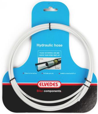 Elvedes Hydraulische leiding met ptfe voering en kevlar protectie - wit (3 meter op kaart)