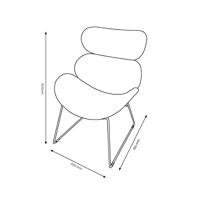 Bendt Fauteuil 'Ida' zwart onderstel, PU zwart - thumbnail