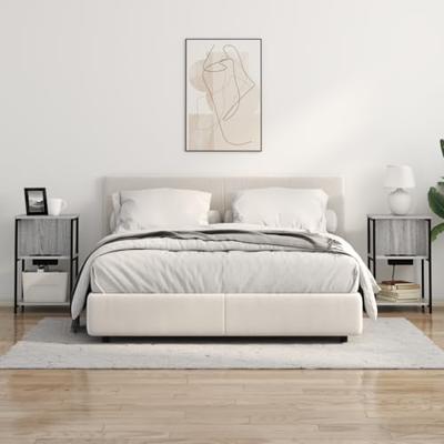Nachtkastje 2 pcs Grijs sonoma 38 x 31 x 61 cm Bewerkt hout
