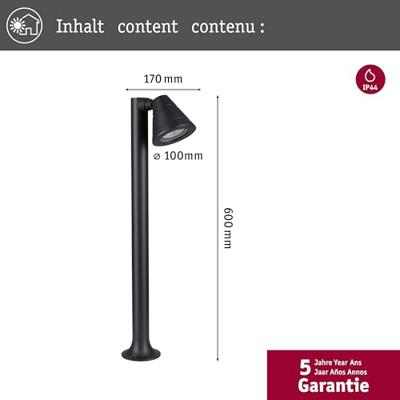 Paulmann 94735 Trian Poller Wegverlichting Antraciet