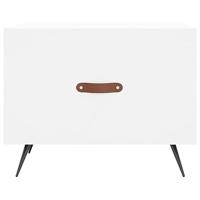 Salontafels 2 st 50x50x40 cm bewerkt hout wit - thumbnail