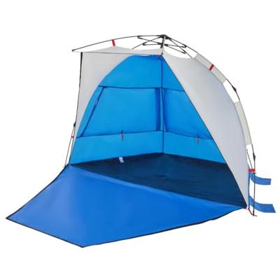 VidaXL Strandtent 2-persoons waterdicht snelontgrendeling azuurblauw